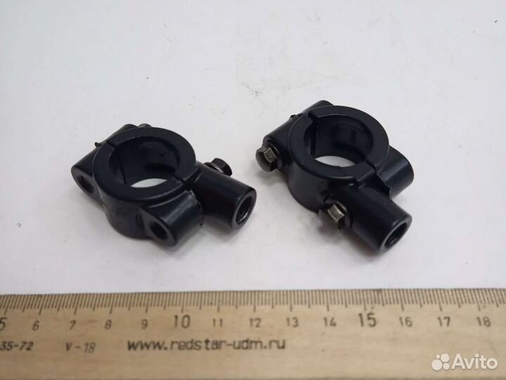 Кронштейны крепления зеркал М10 Черные (пара)