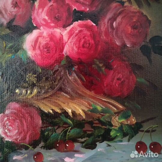 Картина маслом на холсте натюрморт 900х700мм