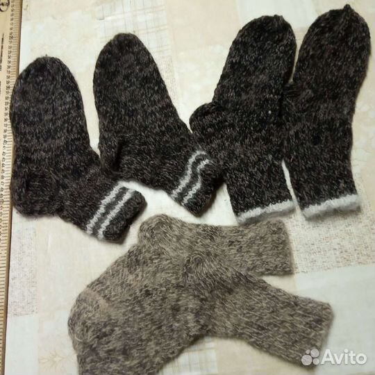 Варежки, носки из пуха