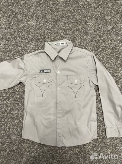 Рубашка 128 беж