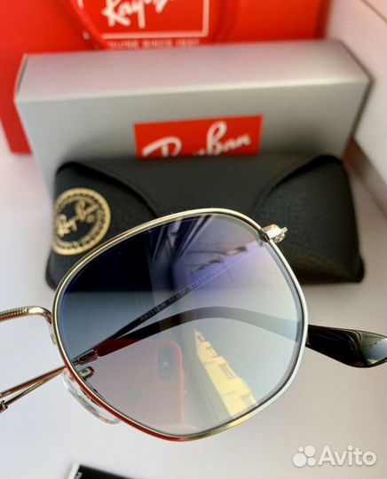 Очки ray ban Hexagonal голубые
