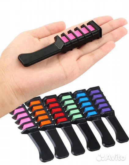 Цветные мелки-расчески для волос