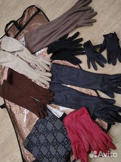 Пояс и Перчатки утепленые натуральная кожа
