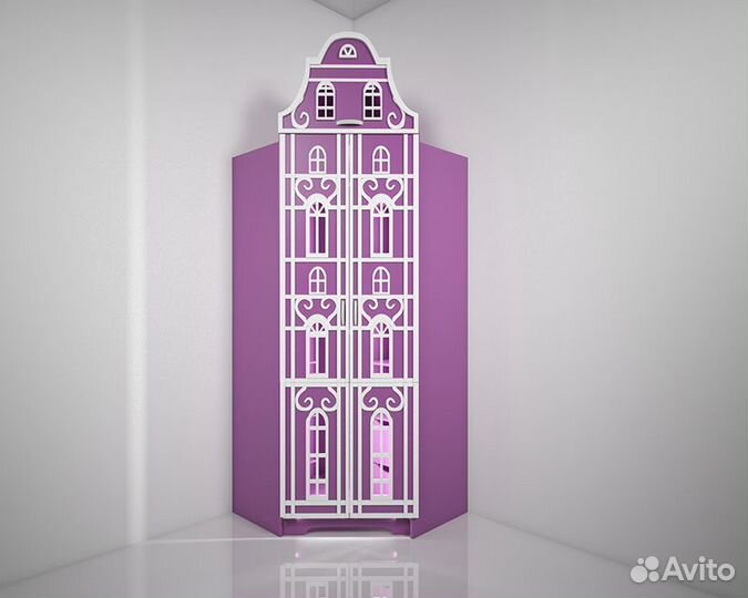 Детский угловой шкаф Версаль в детскую комнату Д15