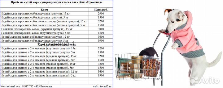 Корм для собак и кошек Променад