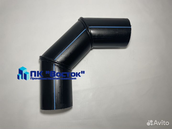 Отвод 90 гр пэ100 SDR17 d 63-1200 сварной