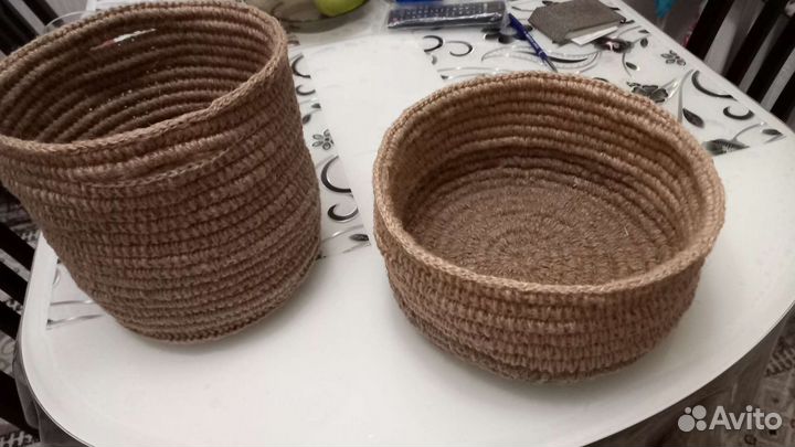 Корзины из джутового каната