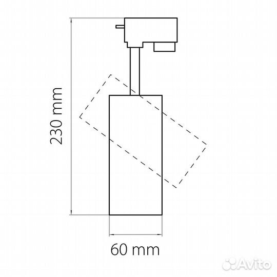 Трековый светодиодный светильник Lightstar Volta 2