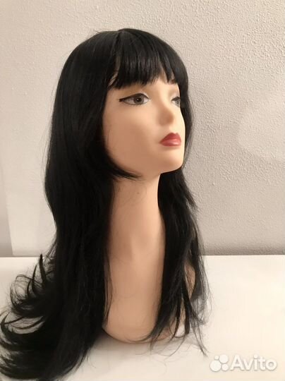 Парик с челкой брюнетка 65см