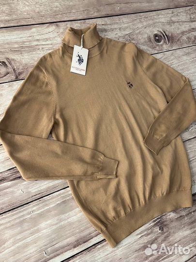 Свитер Us Polo Assn коричневый мужской