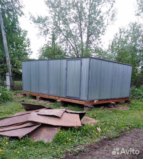 Гараж Хозблок из волнового профиля