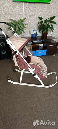 Детские санки с колесиками