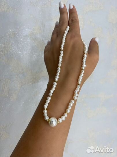 Чокер из натурального жемчуга