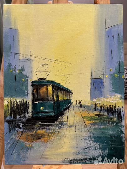 Бронь. Картина маслом. Холст на картоне