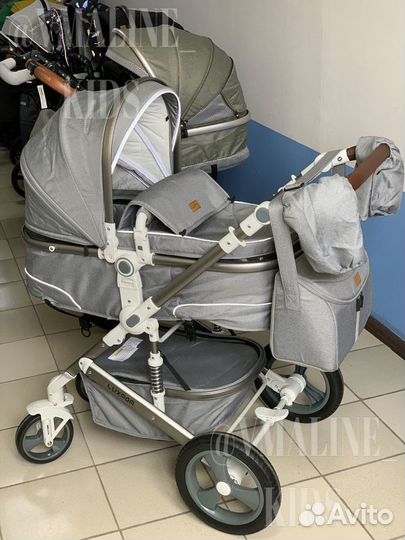 Классная расцветка коляска 2 в 1. Новая