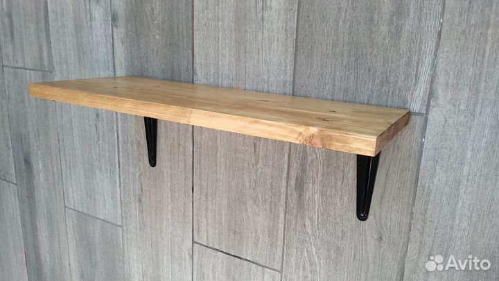 Полка деревянная в стиле лофт