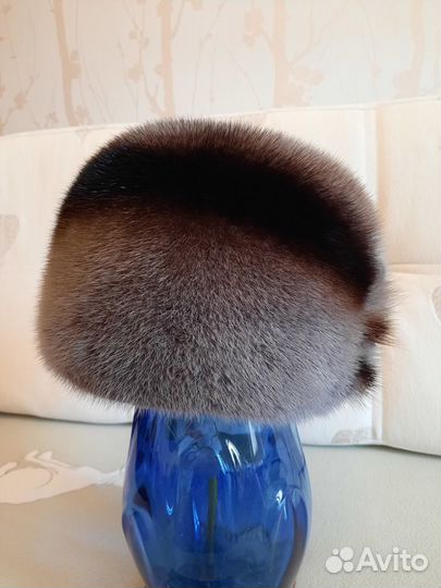 Шапка женская норковая, р.56