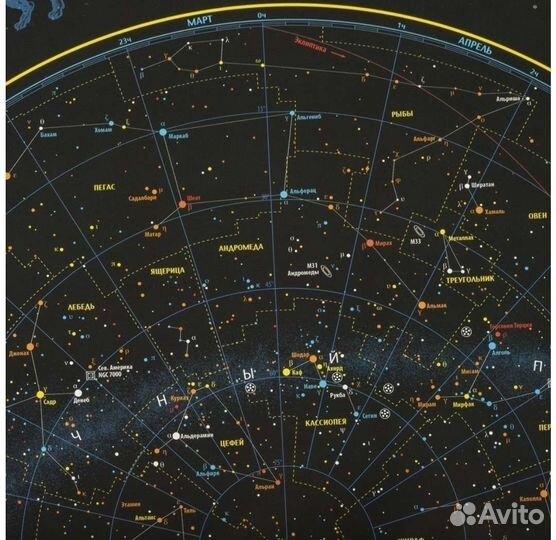 Интерактивная карта звёздного неба 2шт