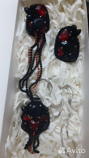 Кулон,серьги