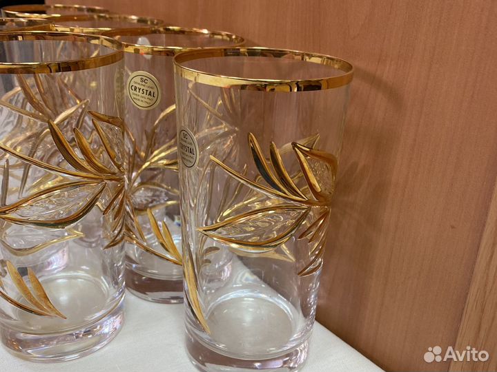 Стаканы высокие Хрусталь Италия