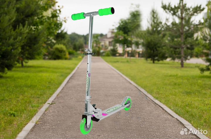 Детский Самокат, цв. зеленый, Новый, Гарантия