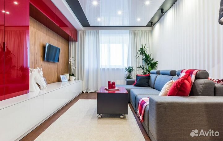 Натяжной потолок глянцевый. Монтаж. Установка