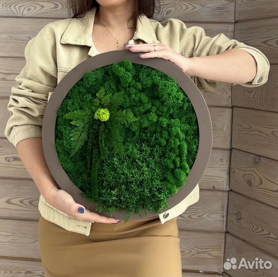 Панели из стабилизированного мха