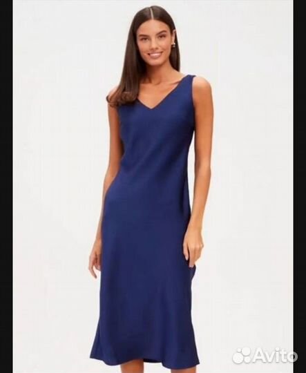 Платье атласное 46 (м)