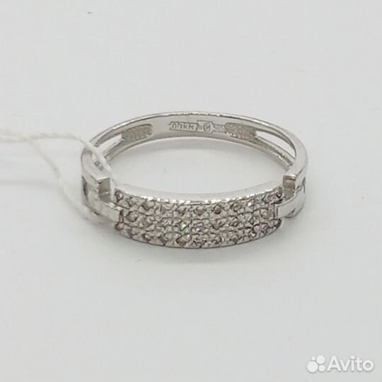 Золотое кольцо с бриллиантами, 16 р-р, 1.58 грамм