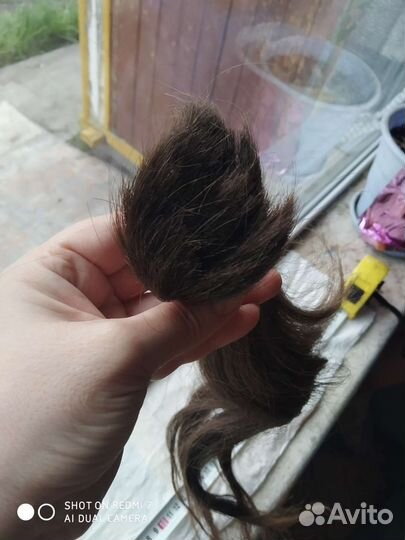 Волосы натуральные срез