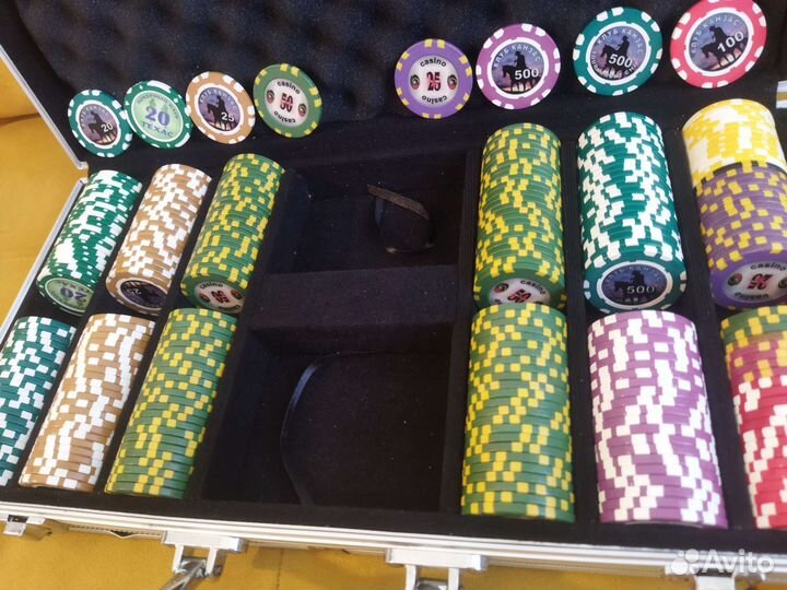 Фишки Казино 300, покерный набор для покера