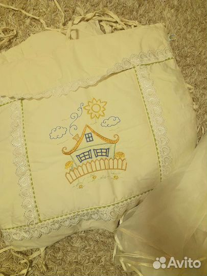 Комплект в кроватку с держателем для балдахина