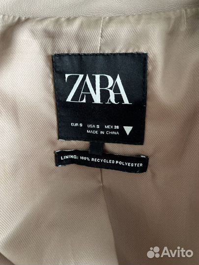 Пиджак из экокожи zara