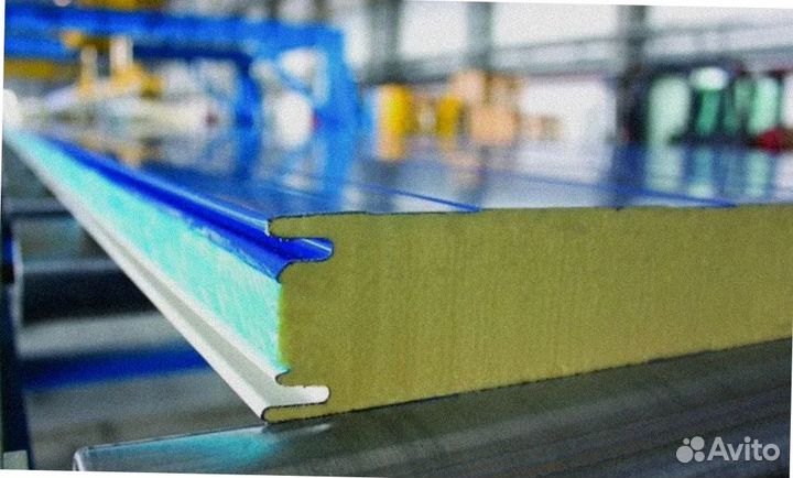 Сэндвич панели стеновые с минер. ватой от 200 м2