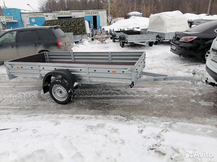 Снегоходный оцинкованный прицеп.мзса
