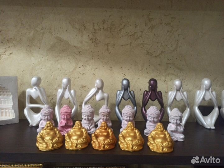 Будда, хотей.Поднос, подставка из гипса