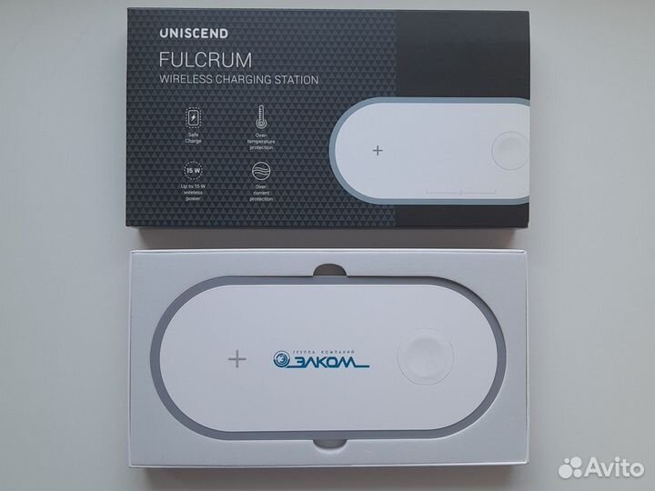 Беспроводная зарядка новая Uniscend Fulcrum белая