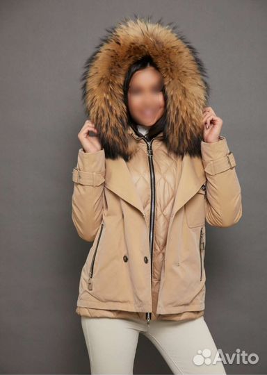 Парка женская с натуральным мехом