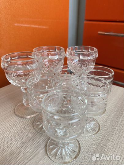 Рюмки хрусталь и стекло