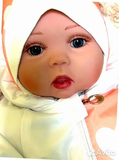 Набор на выписку для новорожденного зимний (бело-оранжевый)