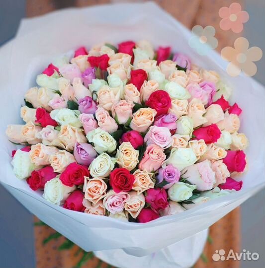 101 Роза цветы доставка 25 51 101 Роза