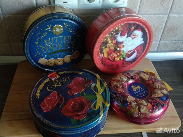 Жестяные банки коробки от кофе печенья чая