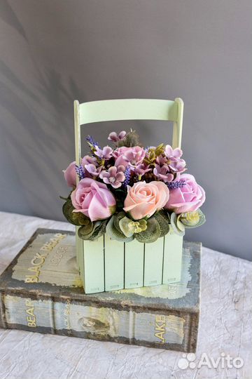 Букет из мыльных роз