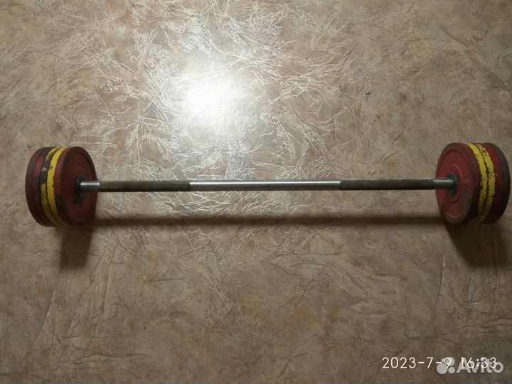 Штанга СССР + 10 блинов по 2,5 кг