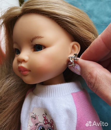 Серьги комплект новые для куклы Paola Reina ооак