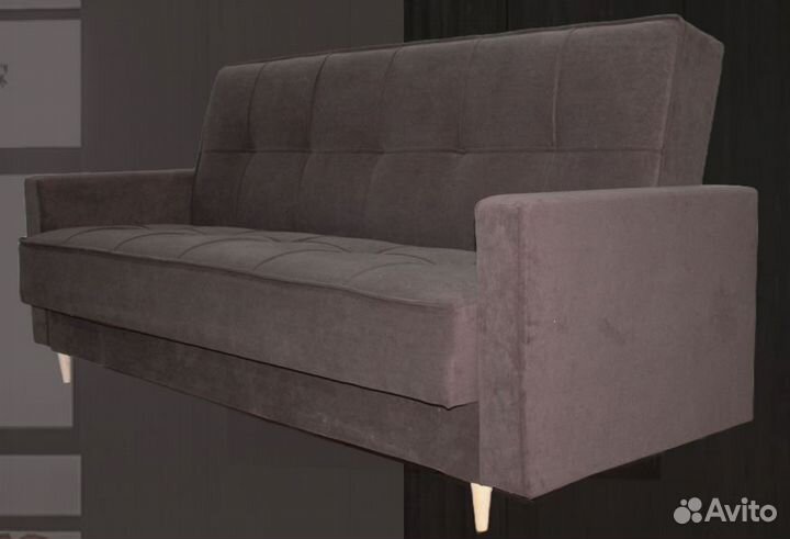 Диван-книжка коричневый. Диван новый