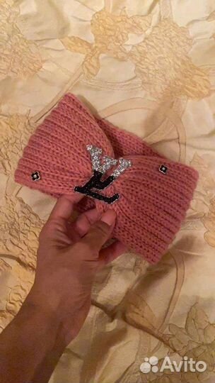 Повязка Louis Vuitton теплая шерсть