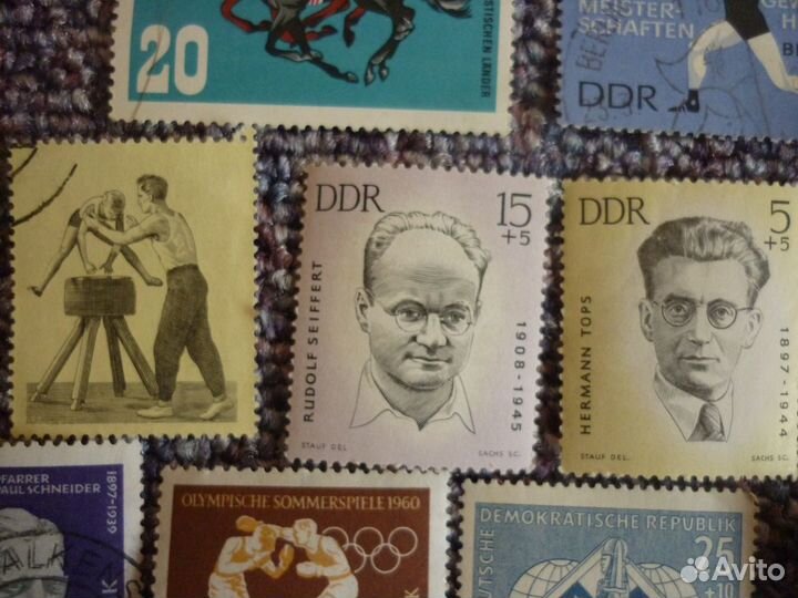 Марки почтовые гдр