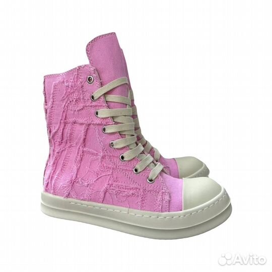 Rick owens distressed pink и black ramones