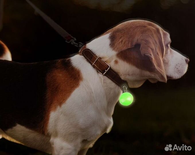 Брелок фонарь светящийся маячек на ошейник, ключи